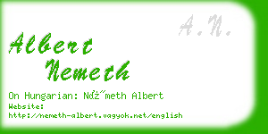 albert nemeth business card